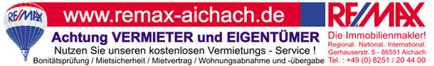 RE/MAX Aichach - Vermietungsservice